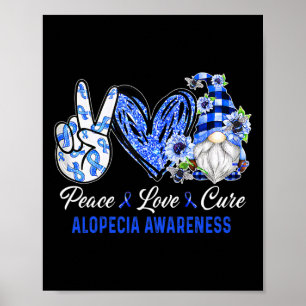 Poster Alopecia Consciência Paz Amor Cura Gnome