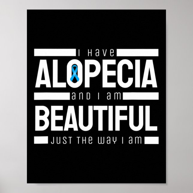 Poster Alopecia E Eu Sou Bonita Como Sou Consciente (Frente)