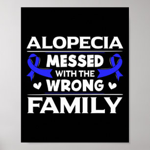 Poster Alopecia Mensada Com O Cabelo Errado Da Família Pe