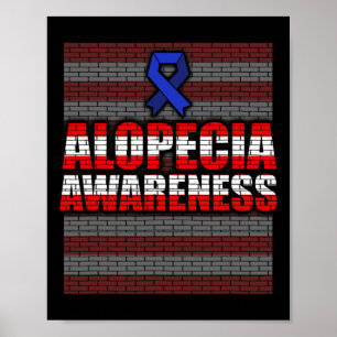 Poster Alopecia Sensibilização Cabelo Perda Guerreiro Cui
