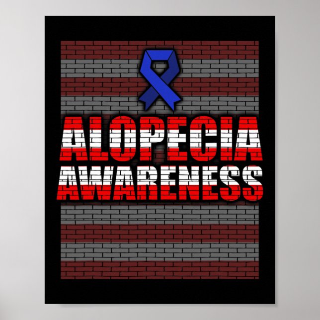 Poster Alopecia Sensibilização Cabelo Perda Guerreiro Cui (Frente)