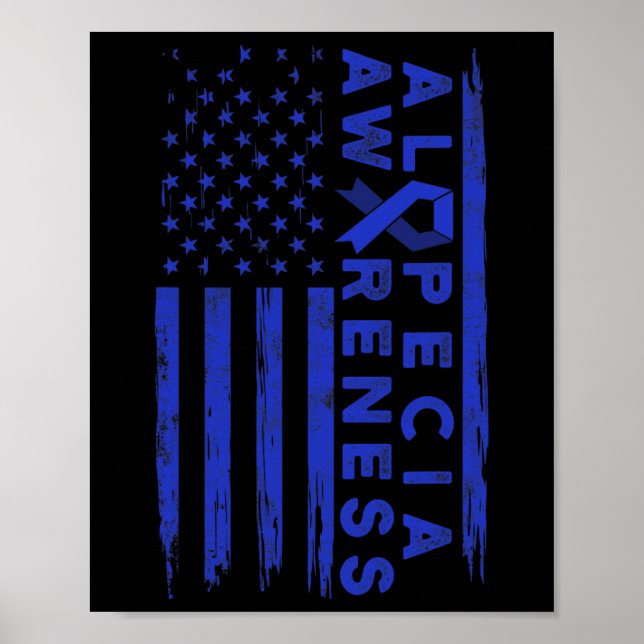 Poster Alopecia Sensibilização Cabelo Perda Guerreiro Sup (Frente)