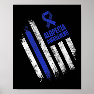 Poster Alopecia Sensibilização Cabelo Perda Guerreiro Tac