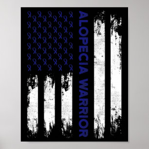 Poster Alopecia Sensibilização Cabelo Perde Bandeira Guer