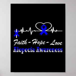 Poster Alopecia Sensibilização Pulsação Cruz Cristã Azul