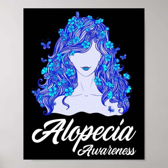 Poster Alopecia Warrior Hair Losor Warrior Alopecia Aware (Frente)