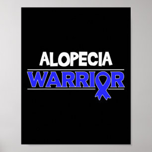 Poster Alopecia Warrior Hair Losse Fita de Sensibilização