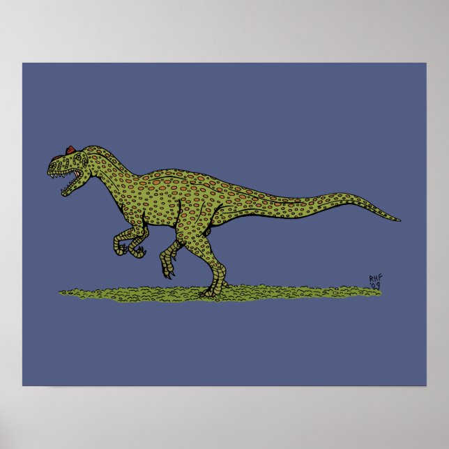 Poster Alossauro Dinosaurio Jurássico (Frente)