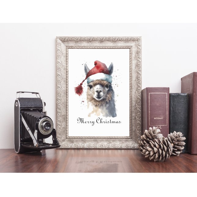 Poster Alpaca de Natal bonito, personalizado (Criador carregado)