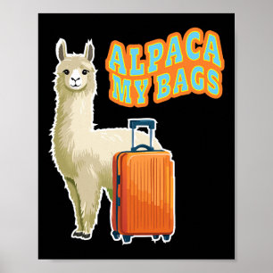 Poster Alpacaça Engraçada Meu Bygs Viagem Comissária de B