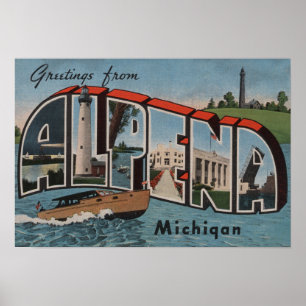Pôster Alpena, Michigan - grandes cenas da letra
