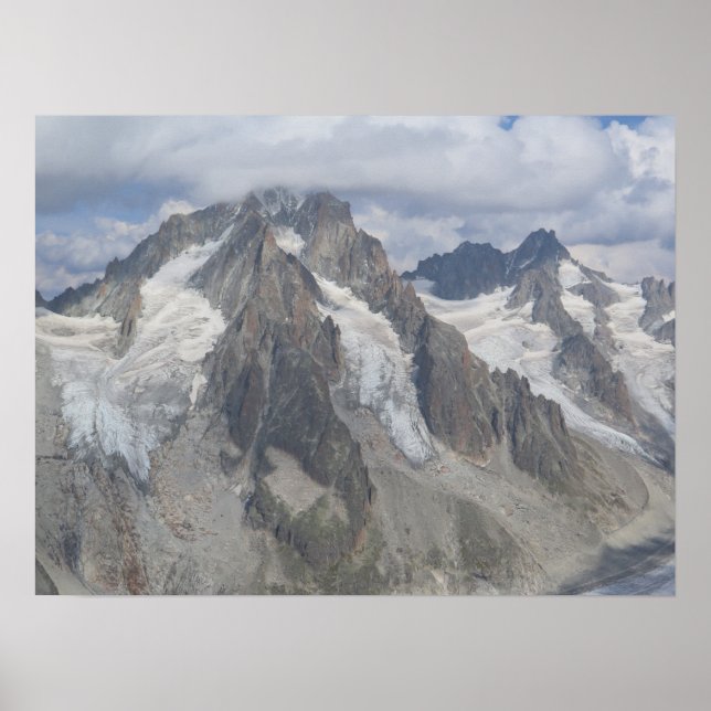 Poster Alpes Franceses Aiguille d'Argentiere (Frente)