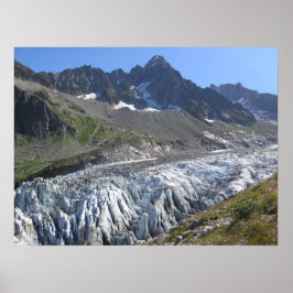 Poster Alpes Franceses da Argentiere glacier