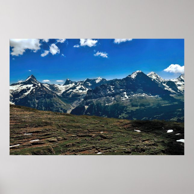 Poster Alpes suíços de Grindelwald (Frente)