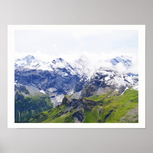 Poster Alpes suíços impressionantes (Frente)