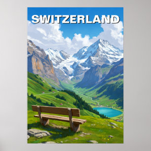 Poster Alpes Suíços Suíça Viagens