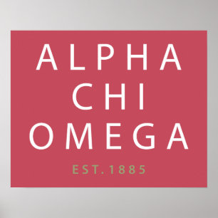 Poster Alpha Chi Omega Est. 1885