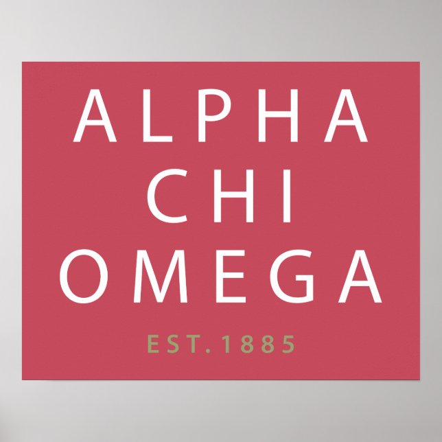 Poster Alpha Chi Omega | Est. 1885 (Frente)
