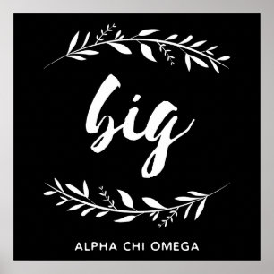 Poster Alpha Chi Omega   Grande coroa