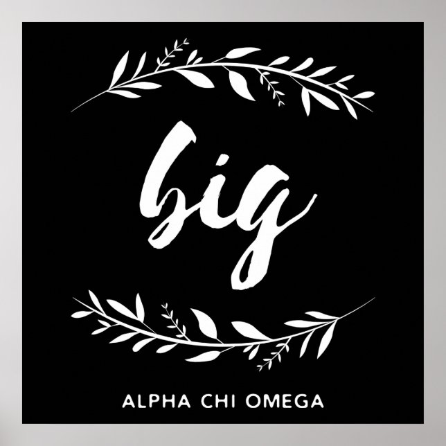 Poster Alpha Chi Omega | Grande coroa (Frente)