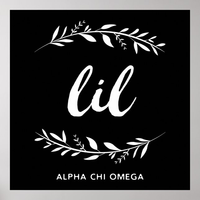 Poster Alpha Chi Omega | Lil Wreath (Frente)