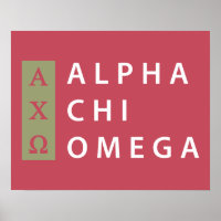 Alpha Chi Omega | Logotipo empilhado