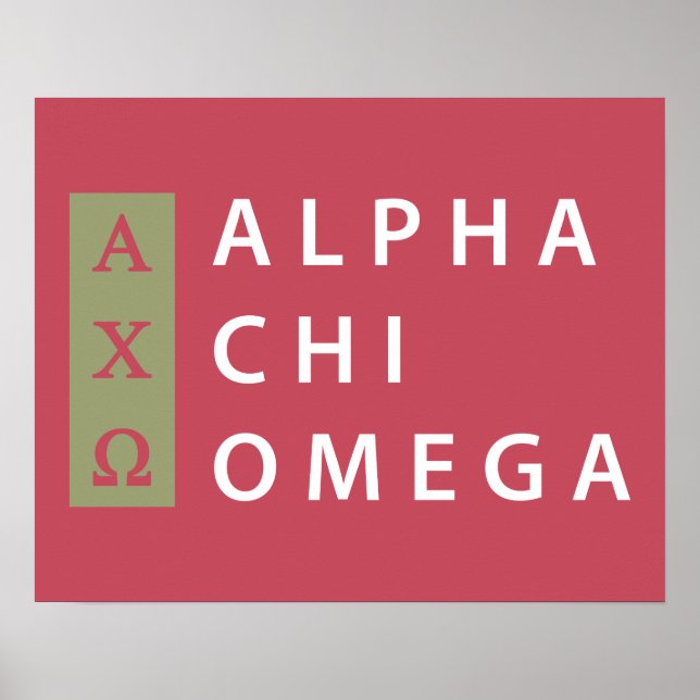 Poster Alpha Chi Omega | Logotipo empilhado (Frente)