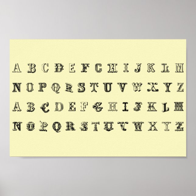 Poster Alphabet A-Z Crianças do Ensino Educacional (Frente)