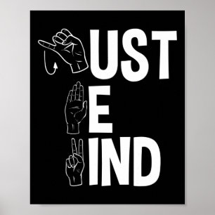 Poster Alphabet American Sing Language Asl Professora Ape