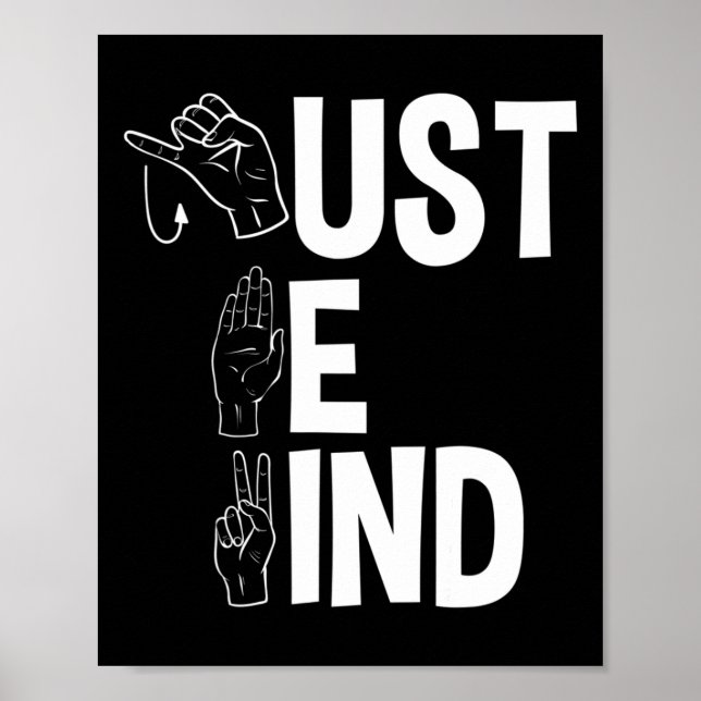 Poster Alphabet American Sing Language Asl Professora Ape (Frente)