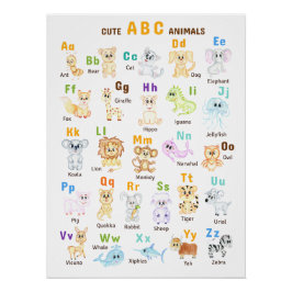 Pôster Alphabet Animal ABC Animais de estimação