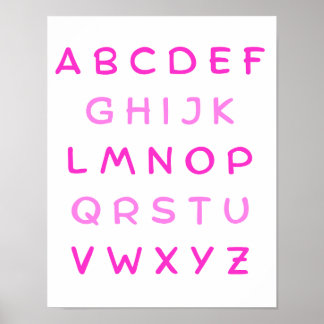 Poster Alphabet Capital Letters Professor Kids Room
