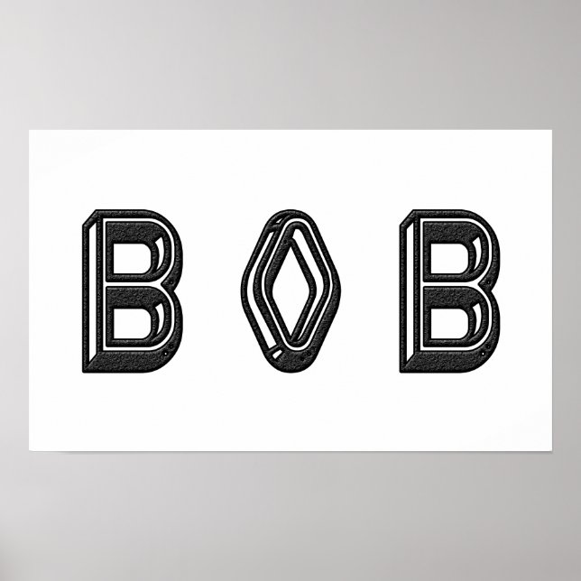 Pôster Alphabet - Letra Name Art (Frente)