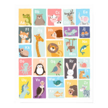 Alphabet wall art Alphabet animais