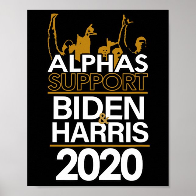 Poster Alphas Support Biden E Harris 2020 Presidencial (Frente)