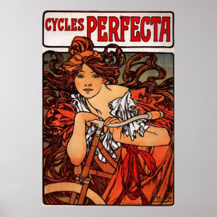 Pôster Alphons Mucha dá um ciclo Perfecta