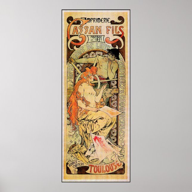 Pôster Alphonse (Alfons) Mucha Poster: Cassan Fils (Frente)