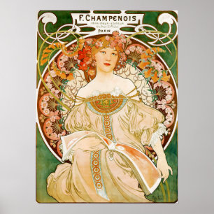 Poster Alphonse (Alfons) Mucha Poster: Champenois