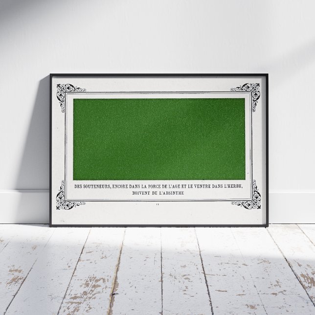 Poster Alphonse Allais, April Fools, Green, Abstrato Art (Criador carregado)