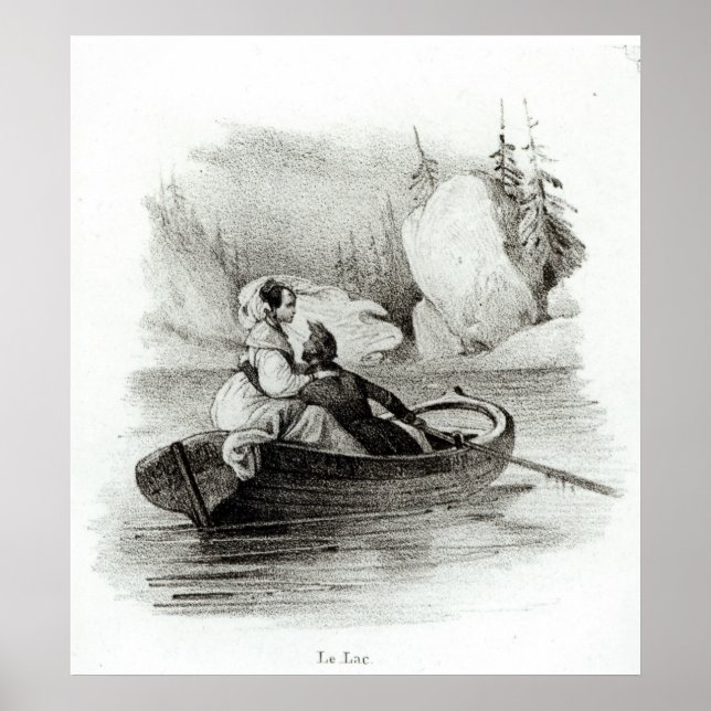 Pôster Alphonse de Lamartine e Elvire (Frente)