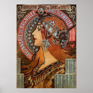 Poster Alphonse Maria Mucha - Savonnerie De Bagnolet