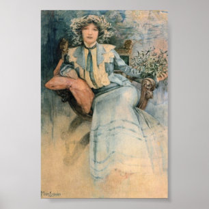 Poster Alphonse Maria Mucha's Mistletoe