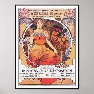 Pôster Alphonse Mucha - a feira de mundo St Louis 1904