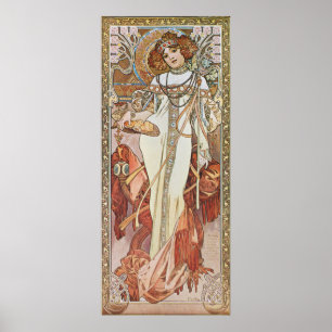 Pôster Alphonse Mucha. Automne/Autumn, c.1903