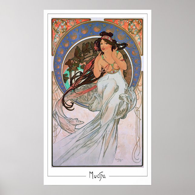 Poster Alphonse Mucha Cartaz de Arte Zedign #189 (Frente)