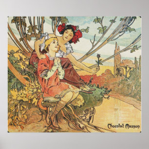 Poster Alphonse Mucha. Chocolat Masson/México, 1897