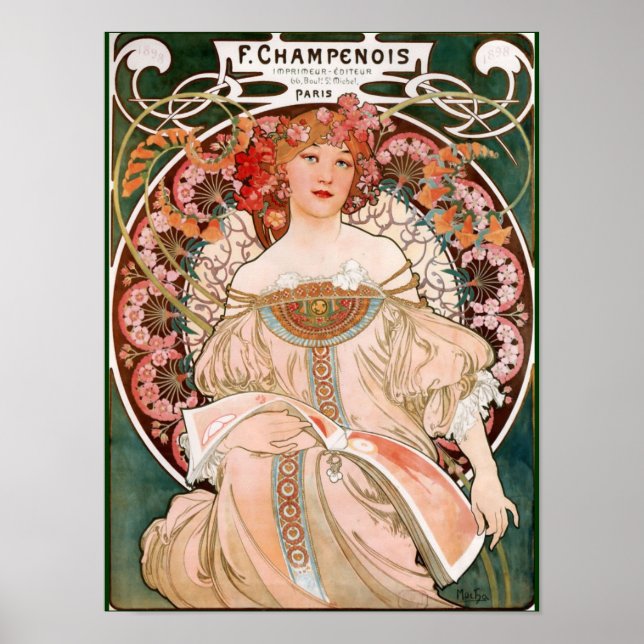Pôster Alphonse Mucha F. Champenois (Frente)