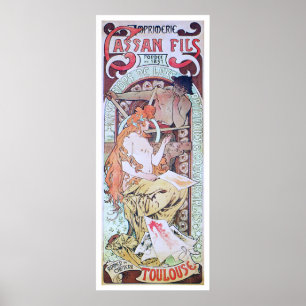 Poster Alphonse Mucha. Imprimerie Cassan Fils, 1897