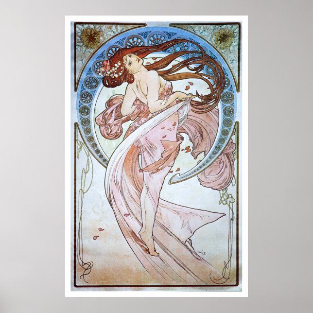 Pôster Alphonse Mucha. La Danse/Dance, 1898 (Frente)
