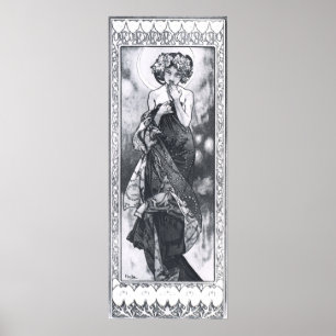 Pôster Alphonse Mucha. La Lune/lua 1902